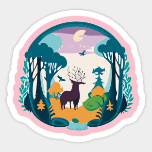 enchanted forest Sticker